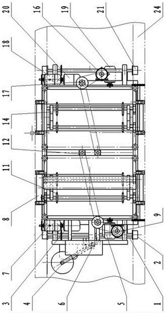 Vertical lifting, layered turnover and fermenting machine