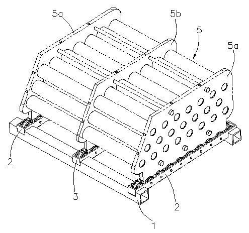 Guiding and supporting device of hybrid power battery pack of car