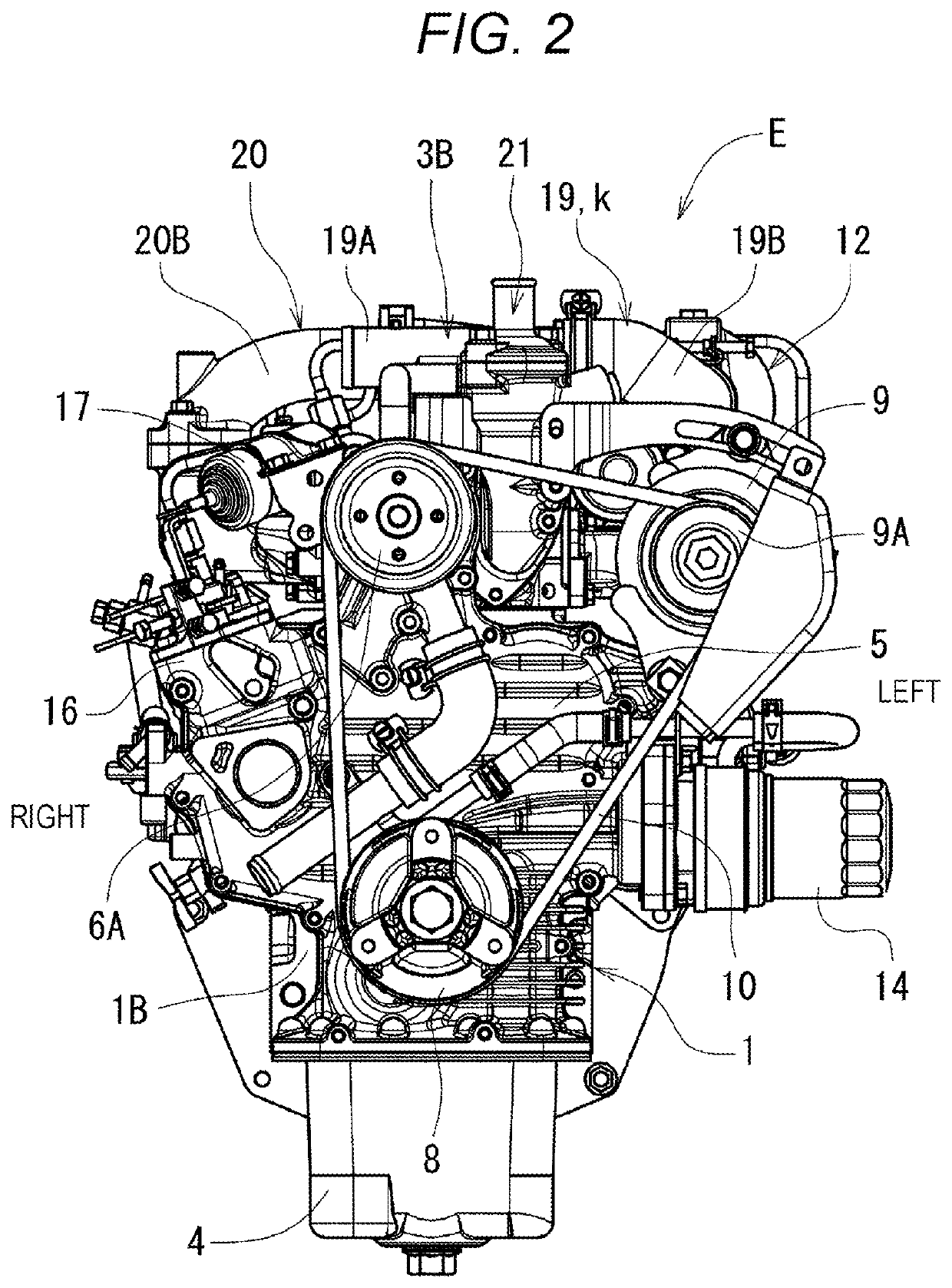 Engine that includes blow-by-gas returning system