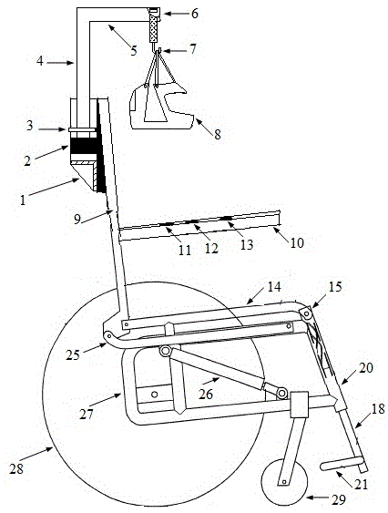 Automatic cervical traction chair structure