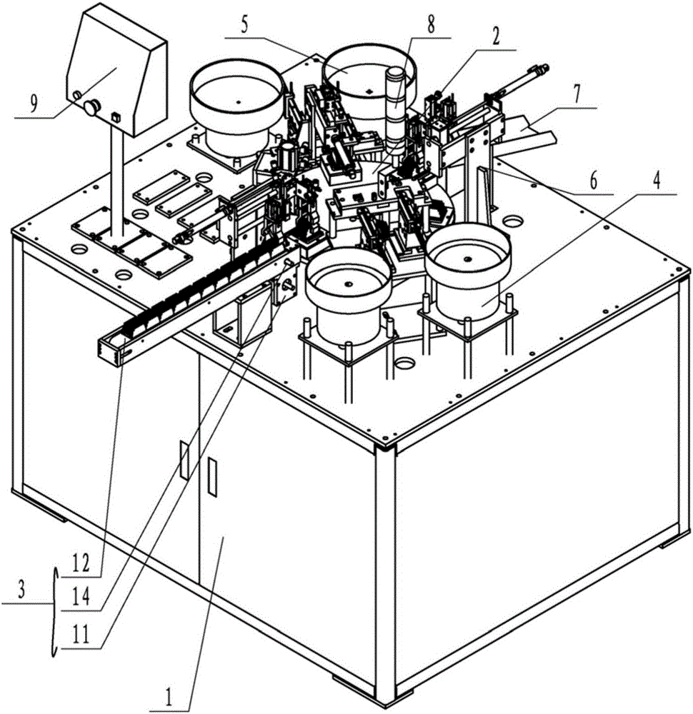 Radiator assembly equipment provided with adjustable rubber nail base with screw rod