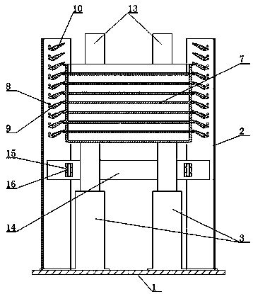 Laminated storing and conveying device for food processing
