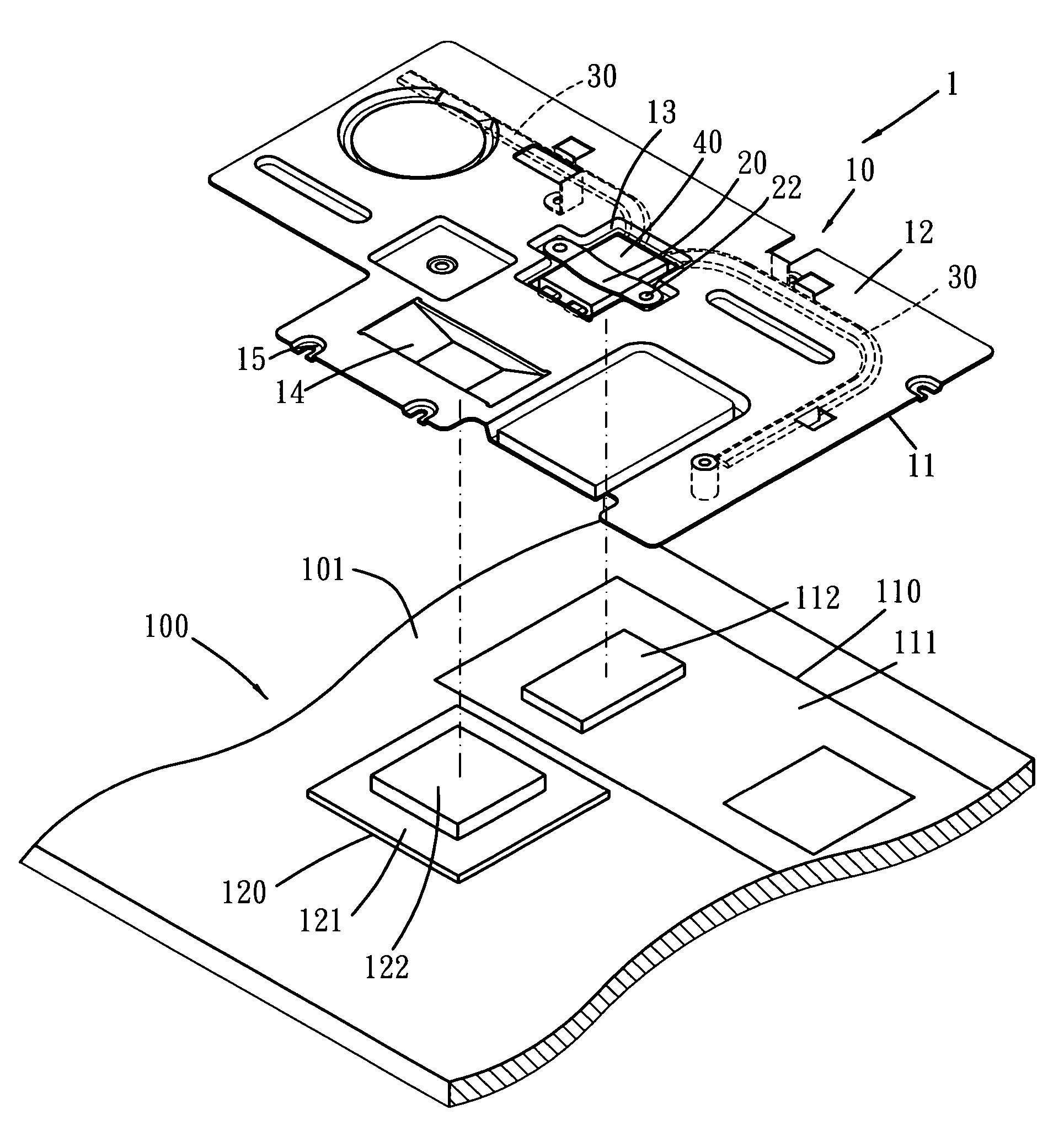 Heatsink device of video graphics array and chipset