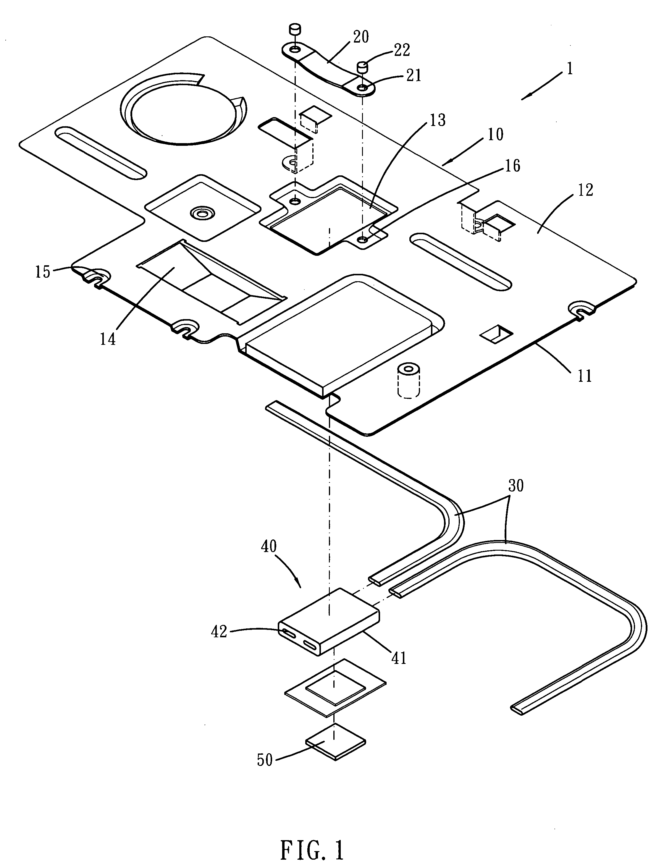 Heatsink device of video graphics array and chipset