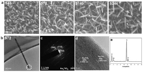 Preparation process of single/multi-element doped sodium titanate nanorod array coating