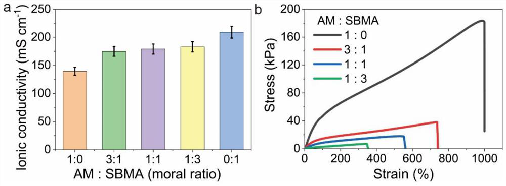 Antifreeze zwitterionic hydrogel electrolyte based on ion transition and Grotthuss transmission mechanism