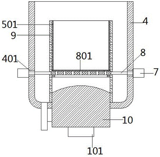Chemical filter press provided with damping device