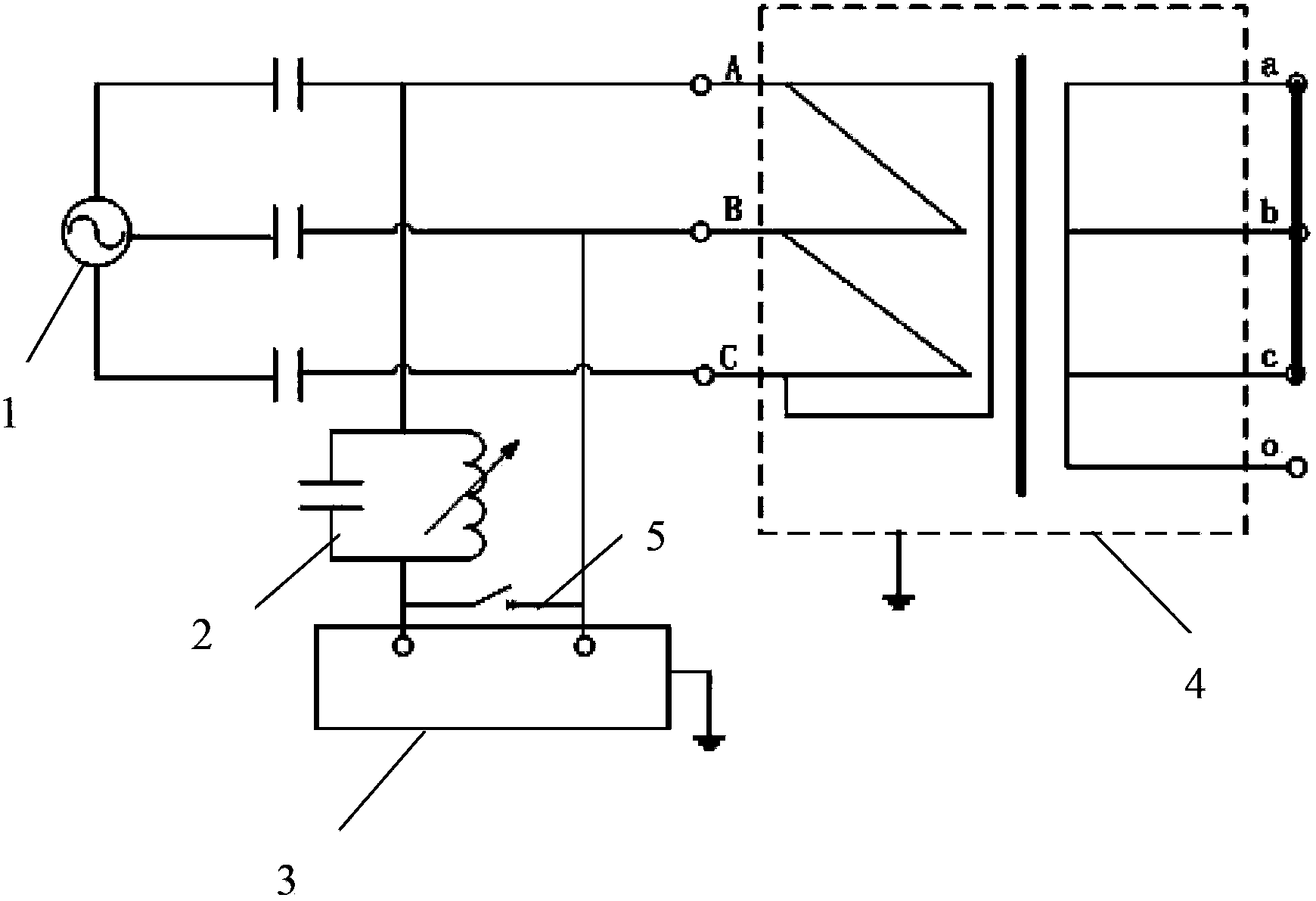 Distribution transformer temperature rise test winding temperature on-line test system and method