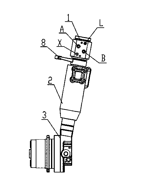 Hydraulic driving device with shock absorber