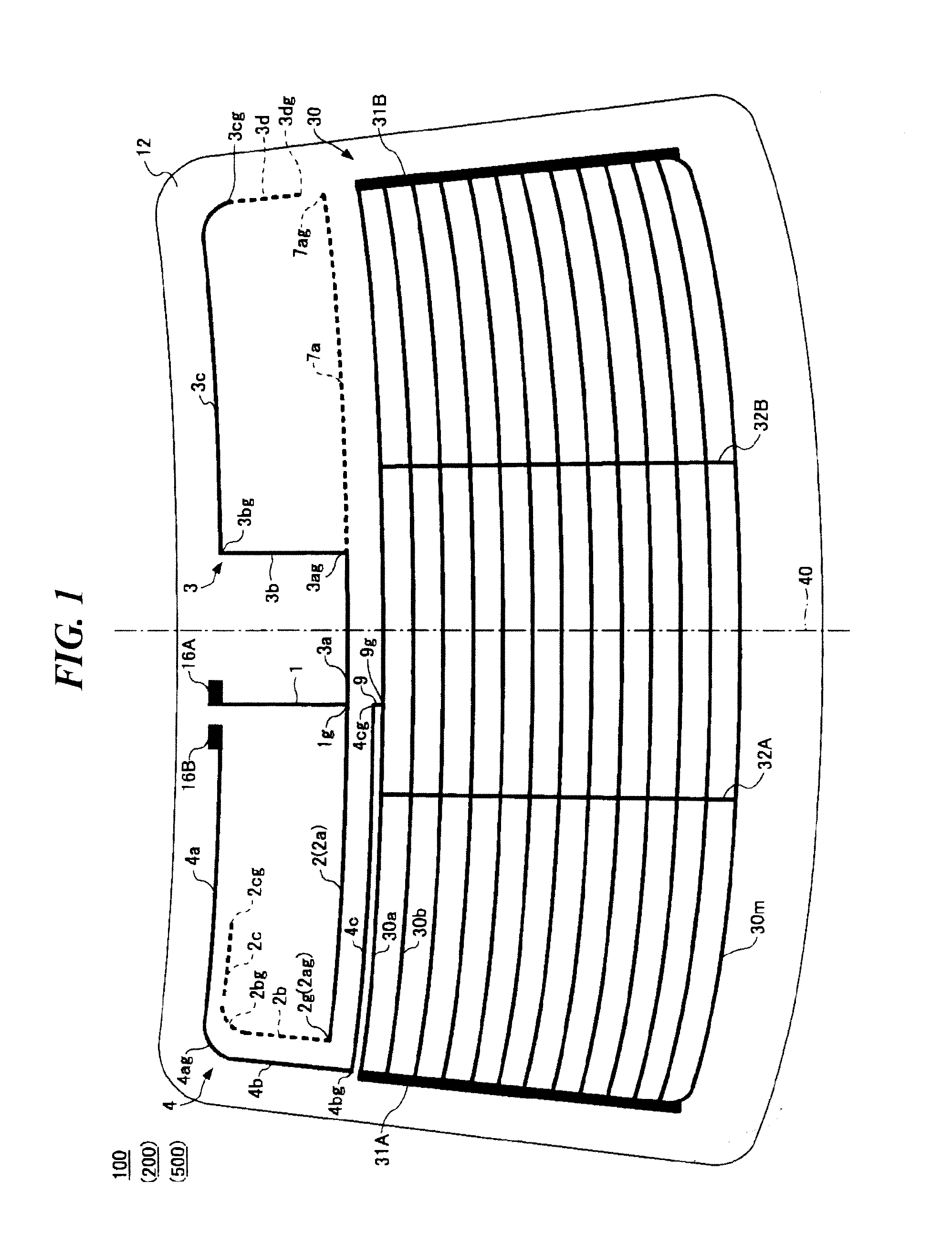 Glass antenna and window glass for vehicle