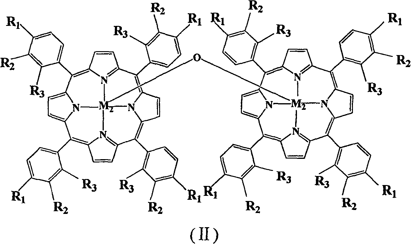 Process for preparing epoxy-compound by catalytic oxidation of alpha-olefin by metal porphyrin