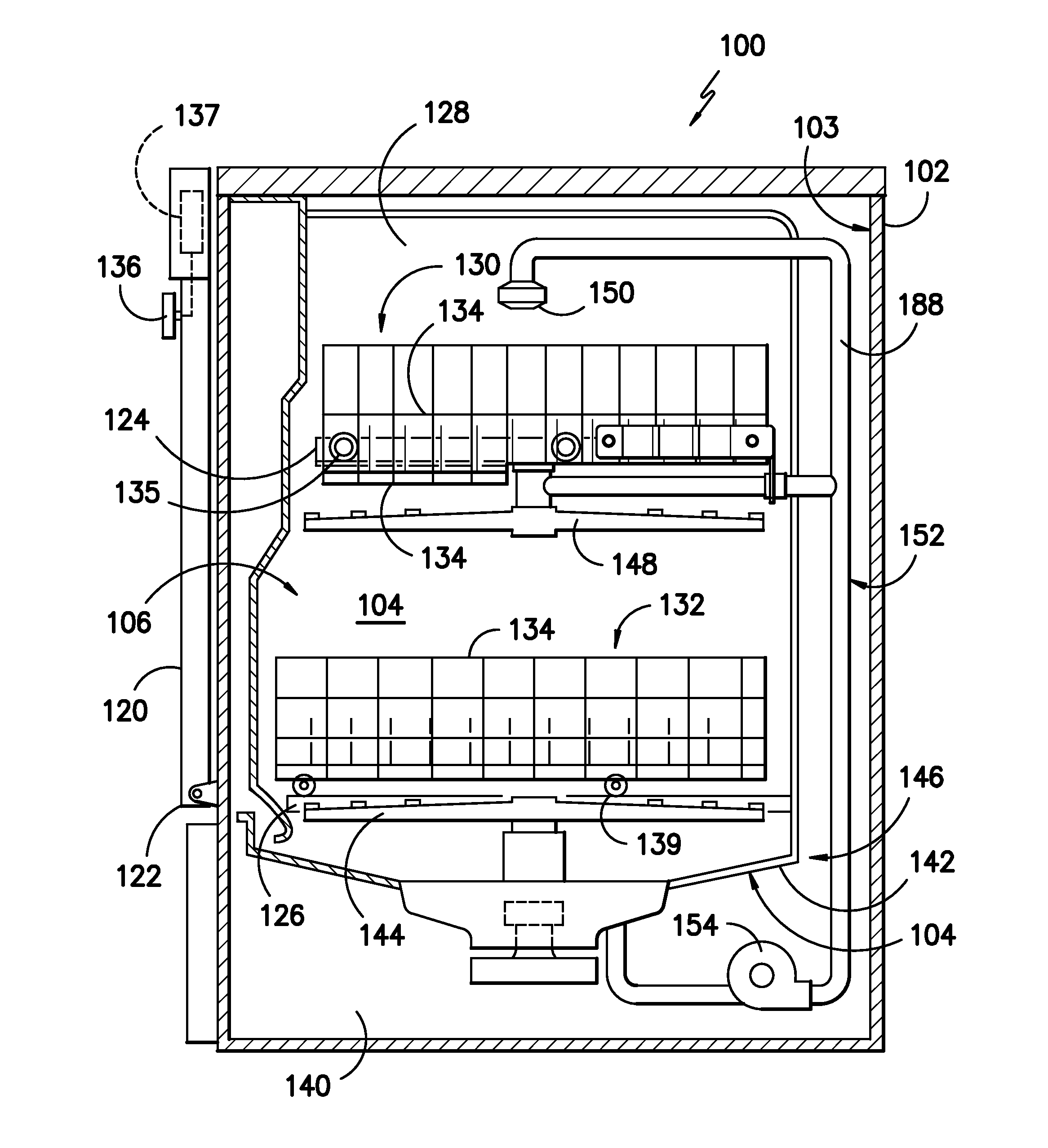 Height adjustable conduit for a dishwashing appliance