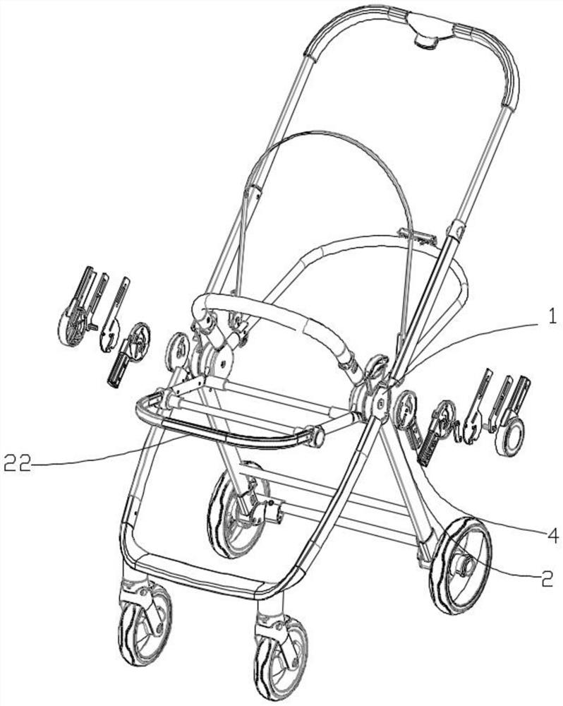 Stroller that can be folded and locked automatically