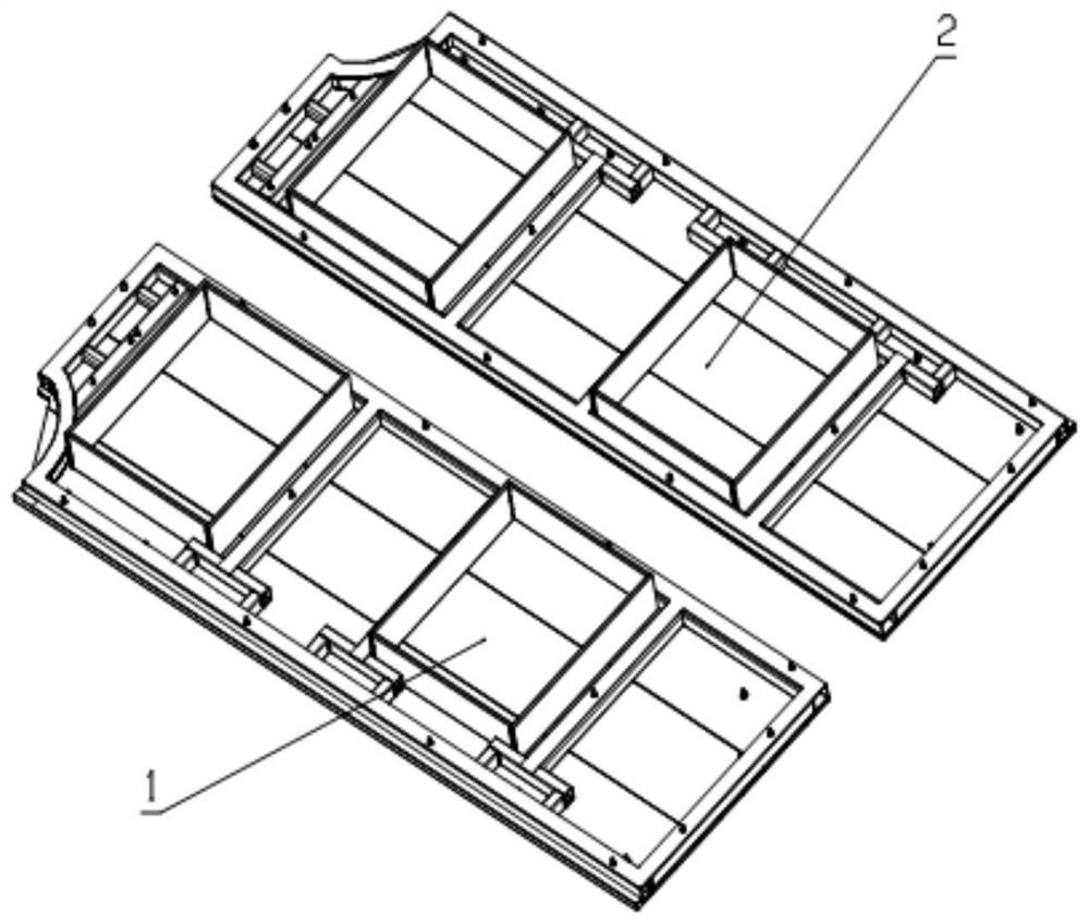 An automobile battery pallet assembly structure
