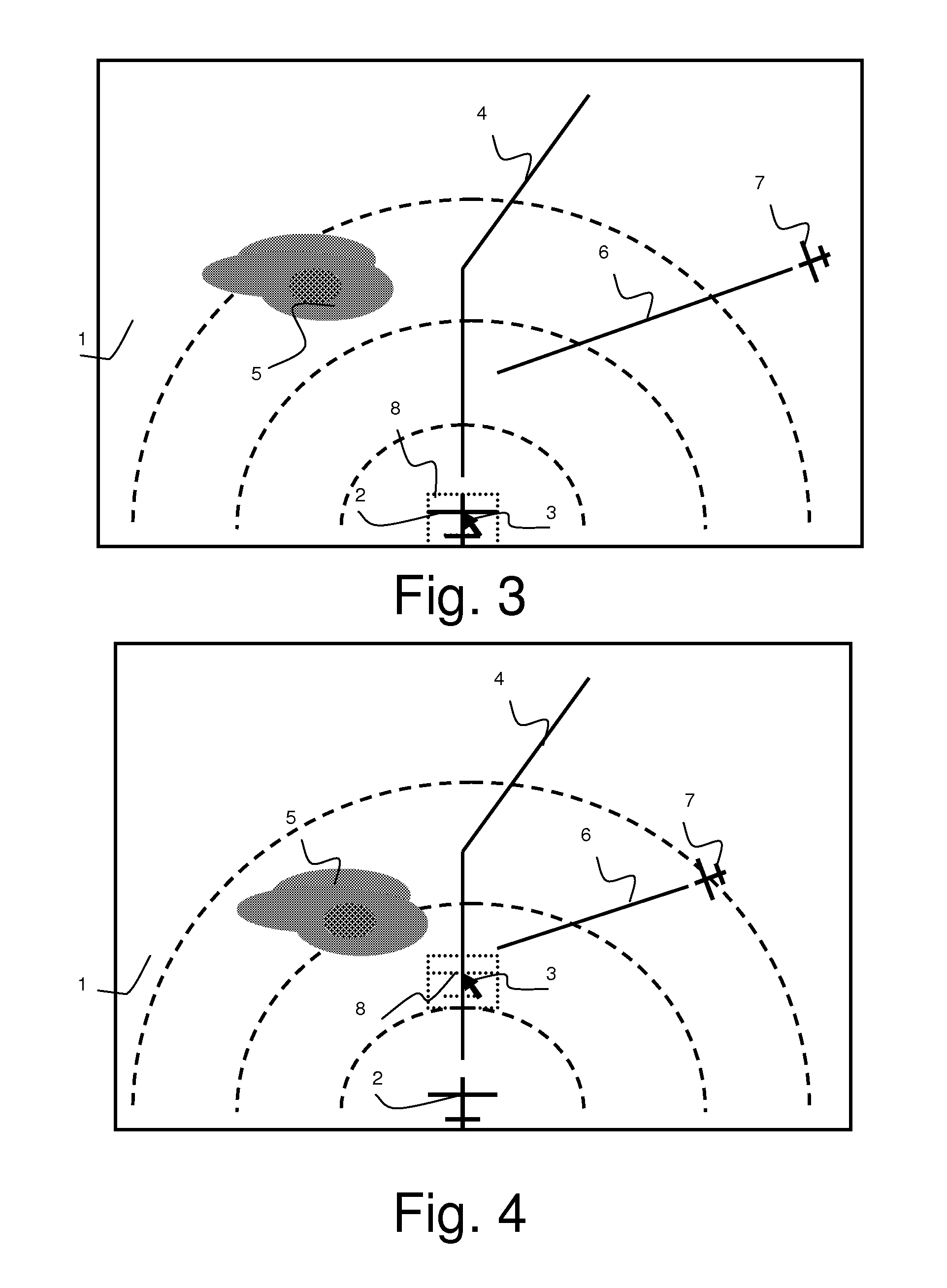Method and device for displaying forecasts on a navigation plan