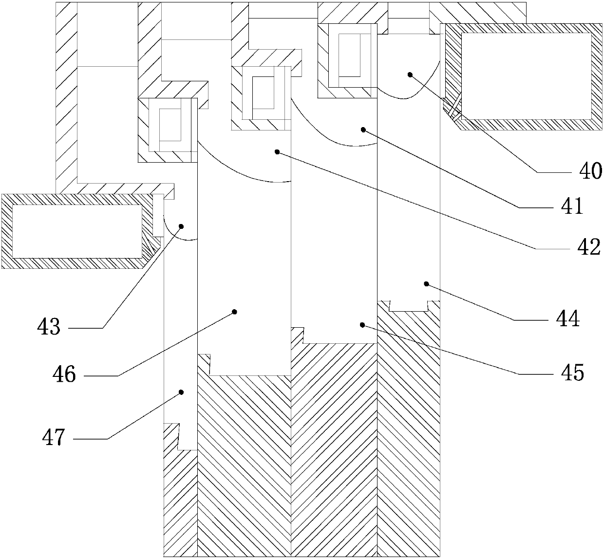 Multi-metal ladder-type compound casting device and method