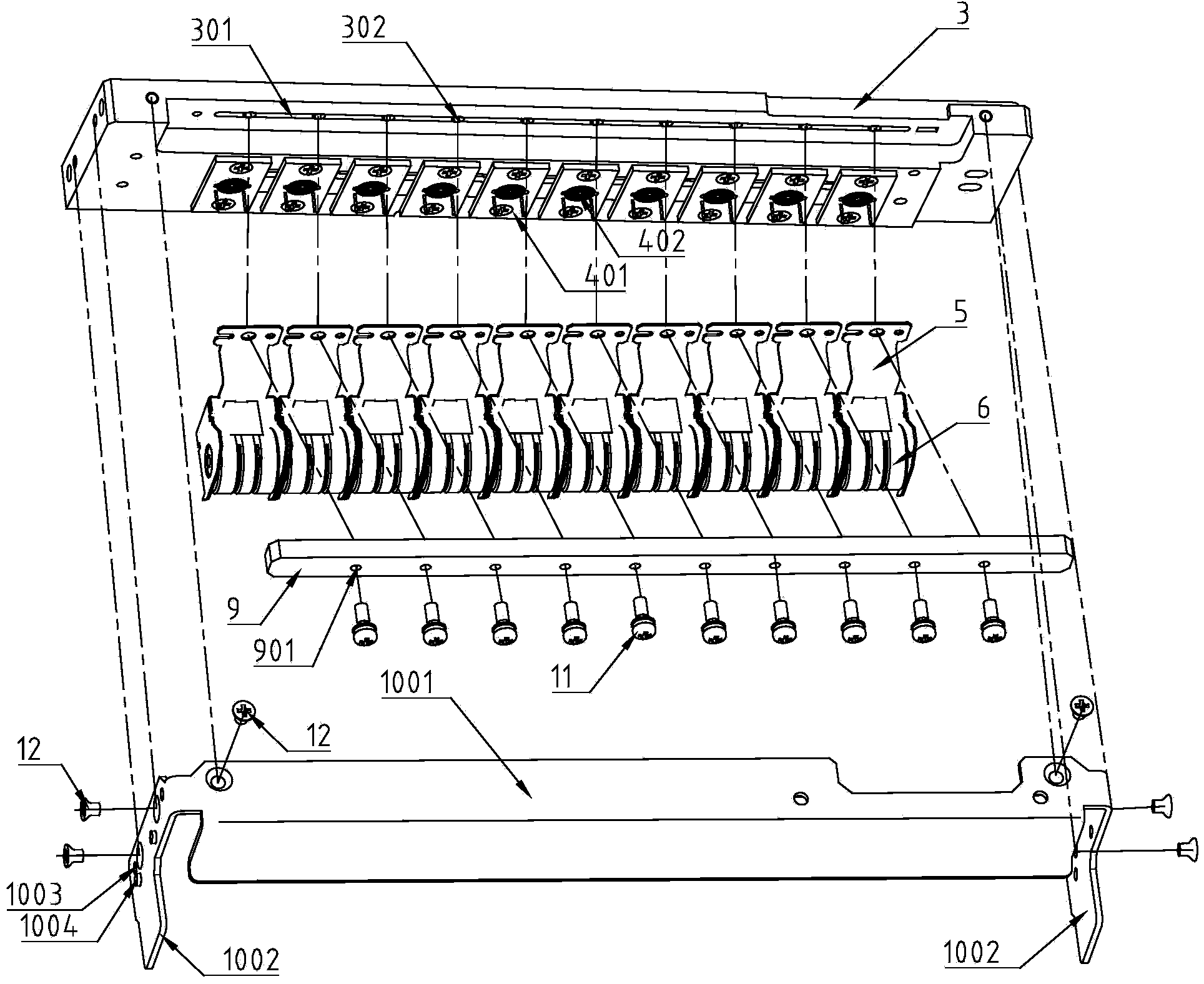 Paper money thickness detection module and ATM money checking device