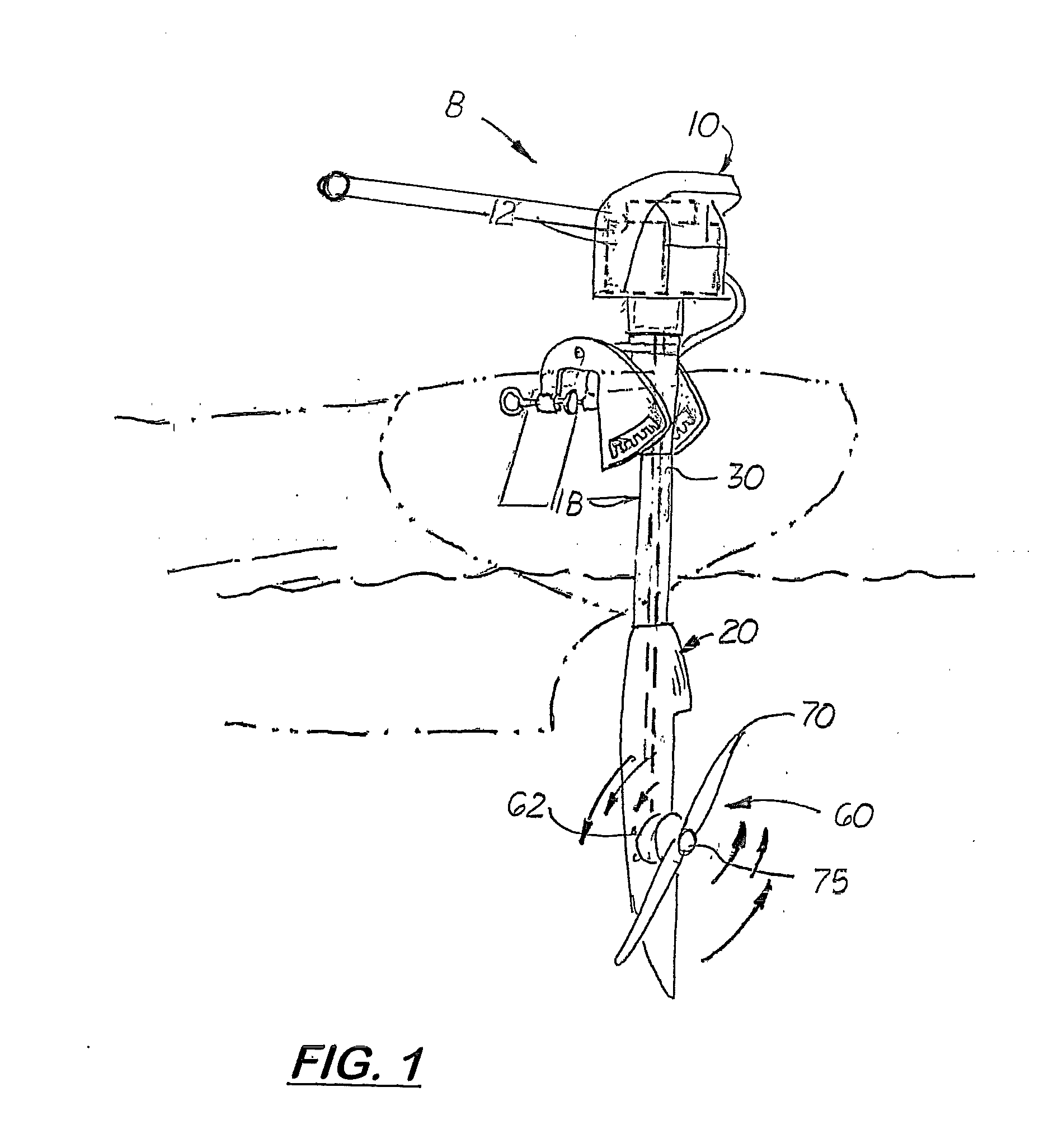 Activation and Deactivation Assembly for an Electric Outboard Motor