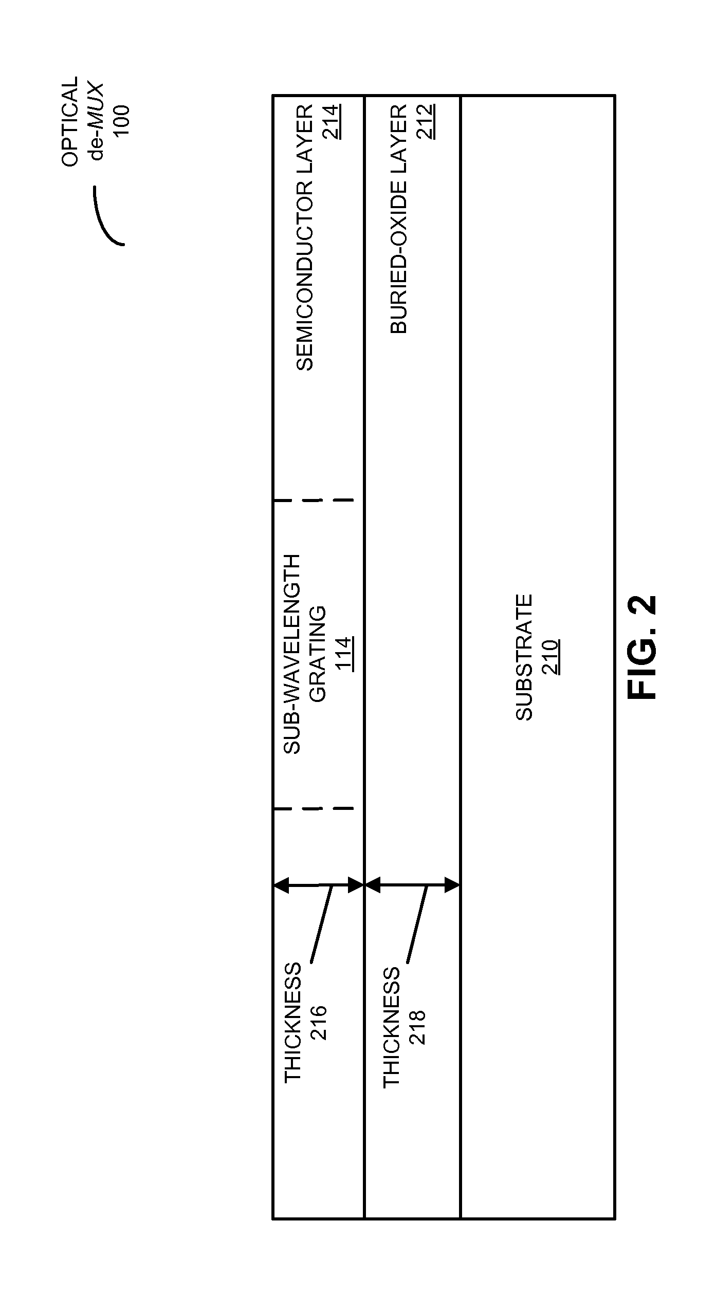 Optical device with echelle grating and wavefront tailoring
