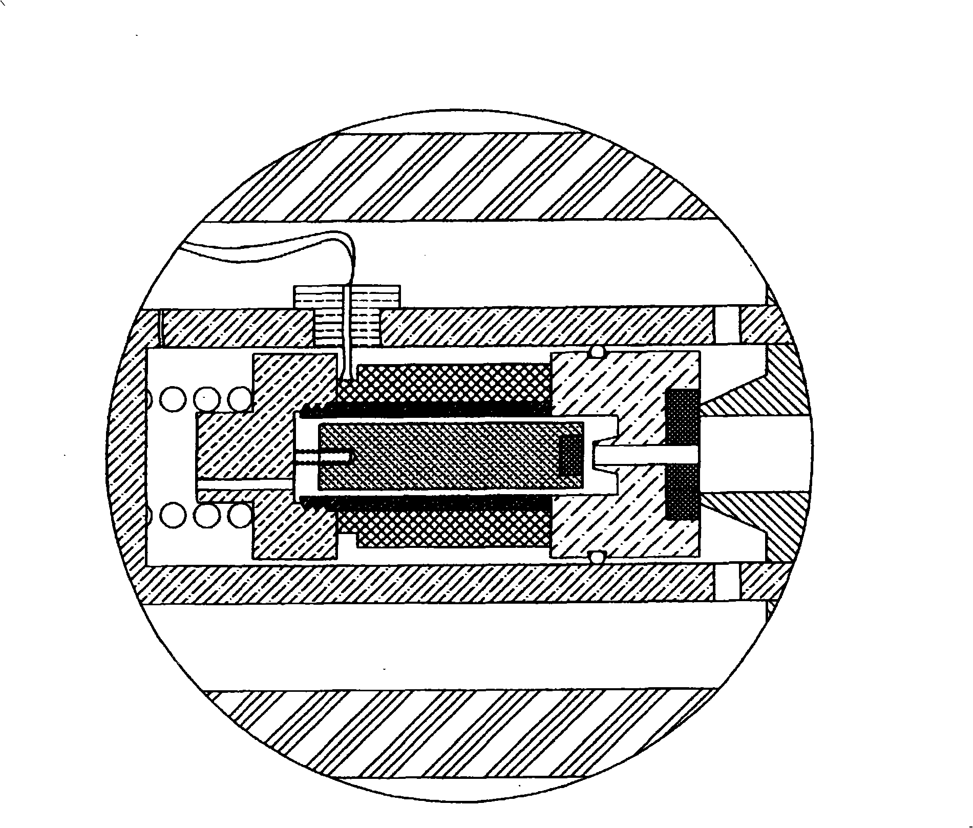 Gas valve of tubular solenoid