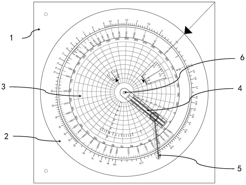 Navigation plotting device and using method