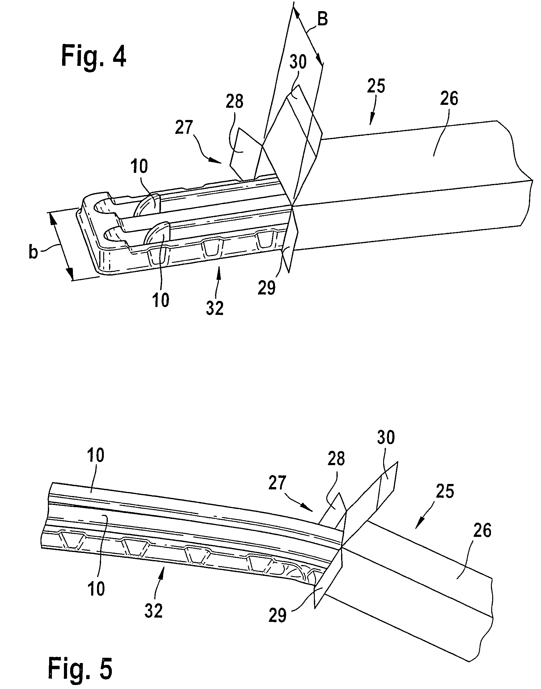 Packaging for widescreen wipers of motor vehicles