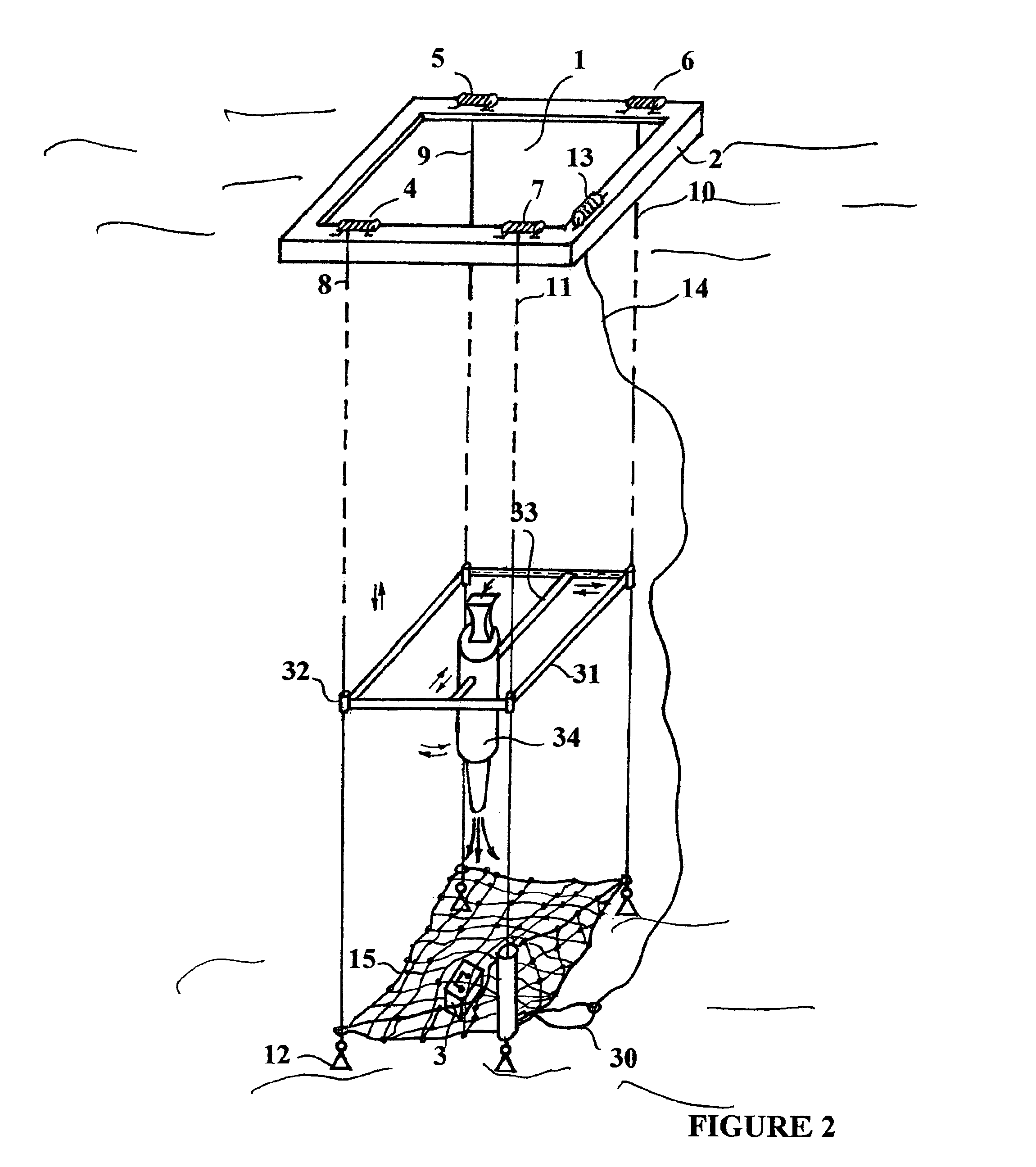 Device and method for raising sunken objects
