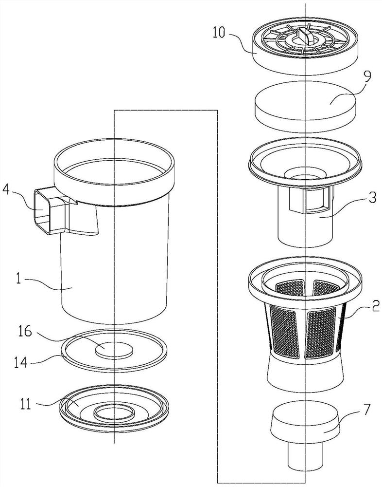 A multi-stage cyclone separation dust collection device and vacuum cleaner