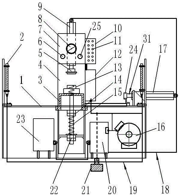 A butterfly valve assembly machine stem hydraulic automatic combination device and its combination method