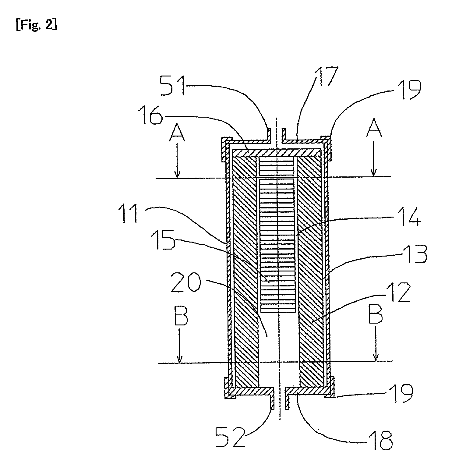 Body fluid treating filter device