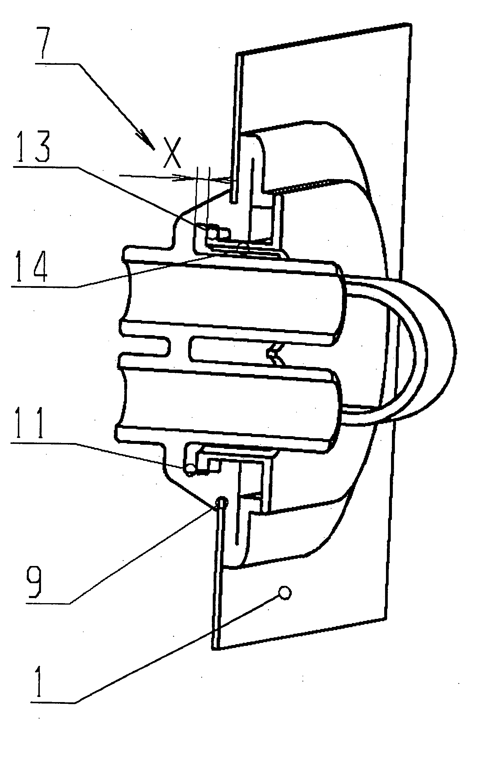 Gasket for a cable control line in an engine compartment