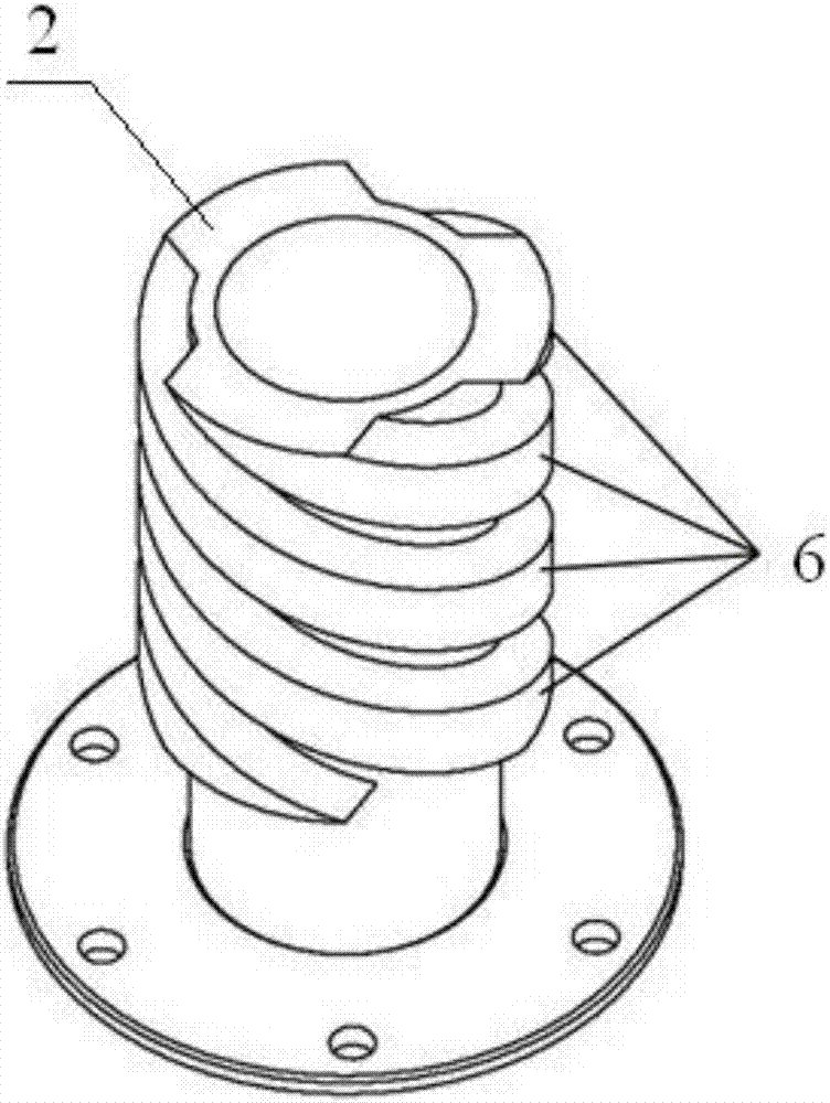 A spiral flow foam drilling machinery defoamer