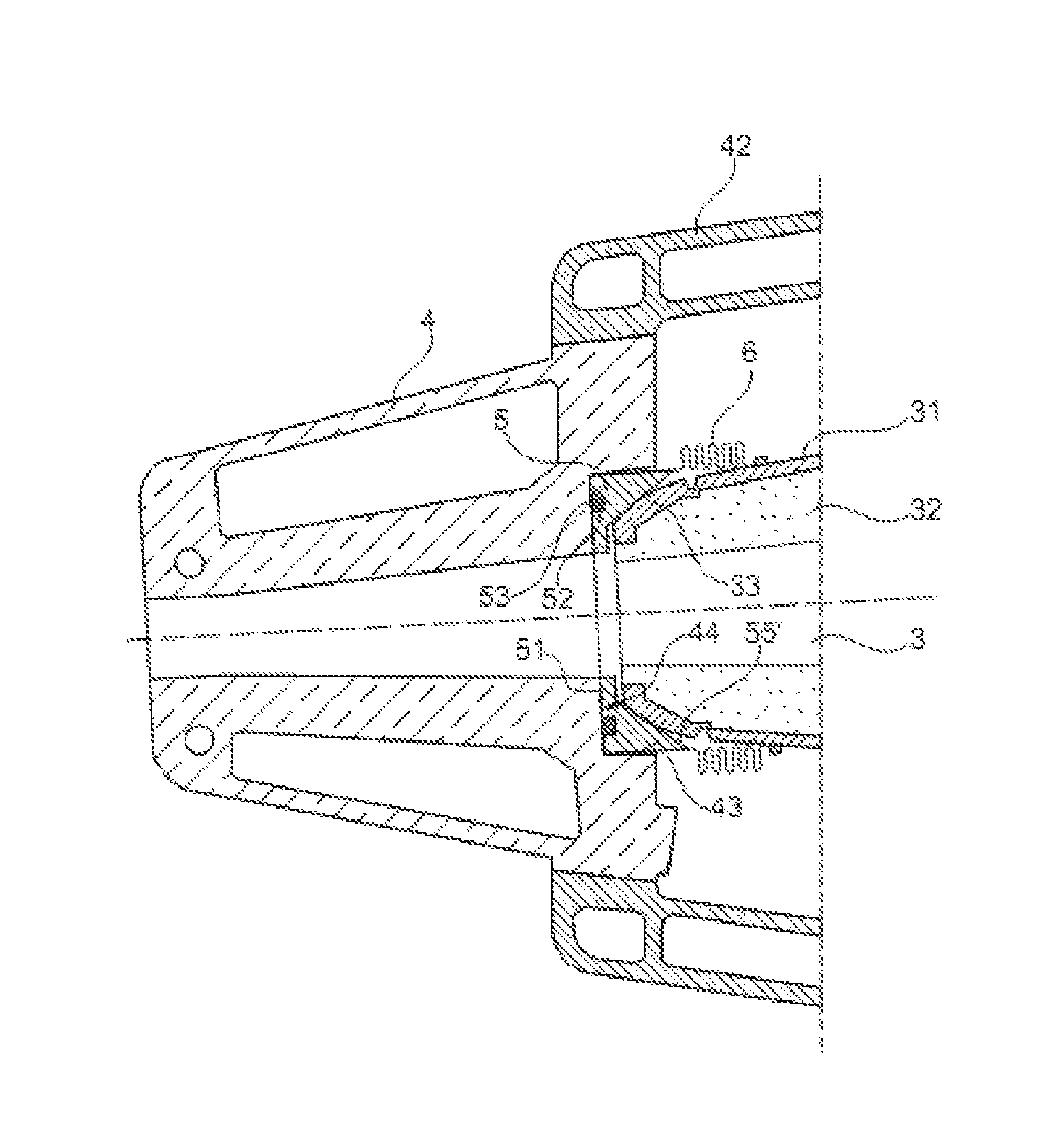 System of leaktight connection between a tuyere and a hot blast inlet nozzle for a shaft furnace, and steel-making blast furnace comprising such a system