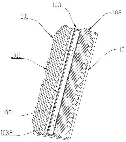 A heat dissipation component and heat dissipation device of a phased array antenna