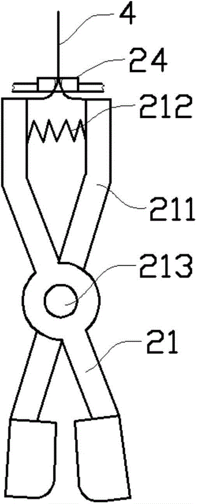 A metal hose detection and clamping device