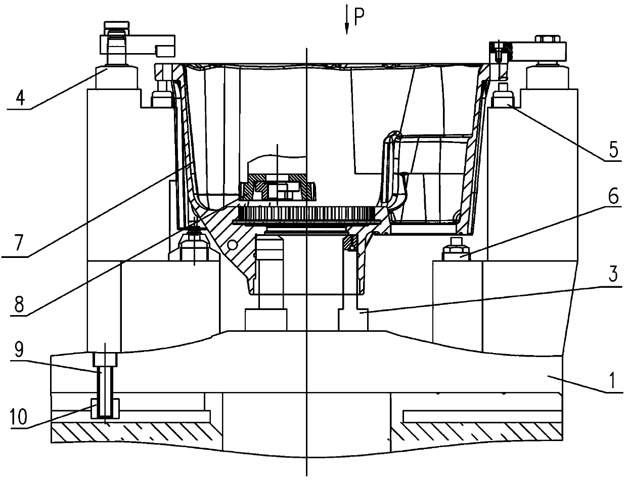 Jig for gear shaping process of engine case