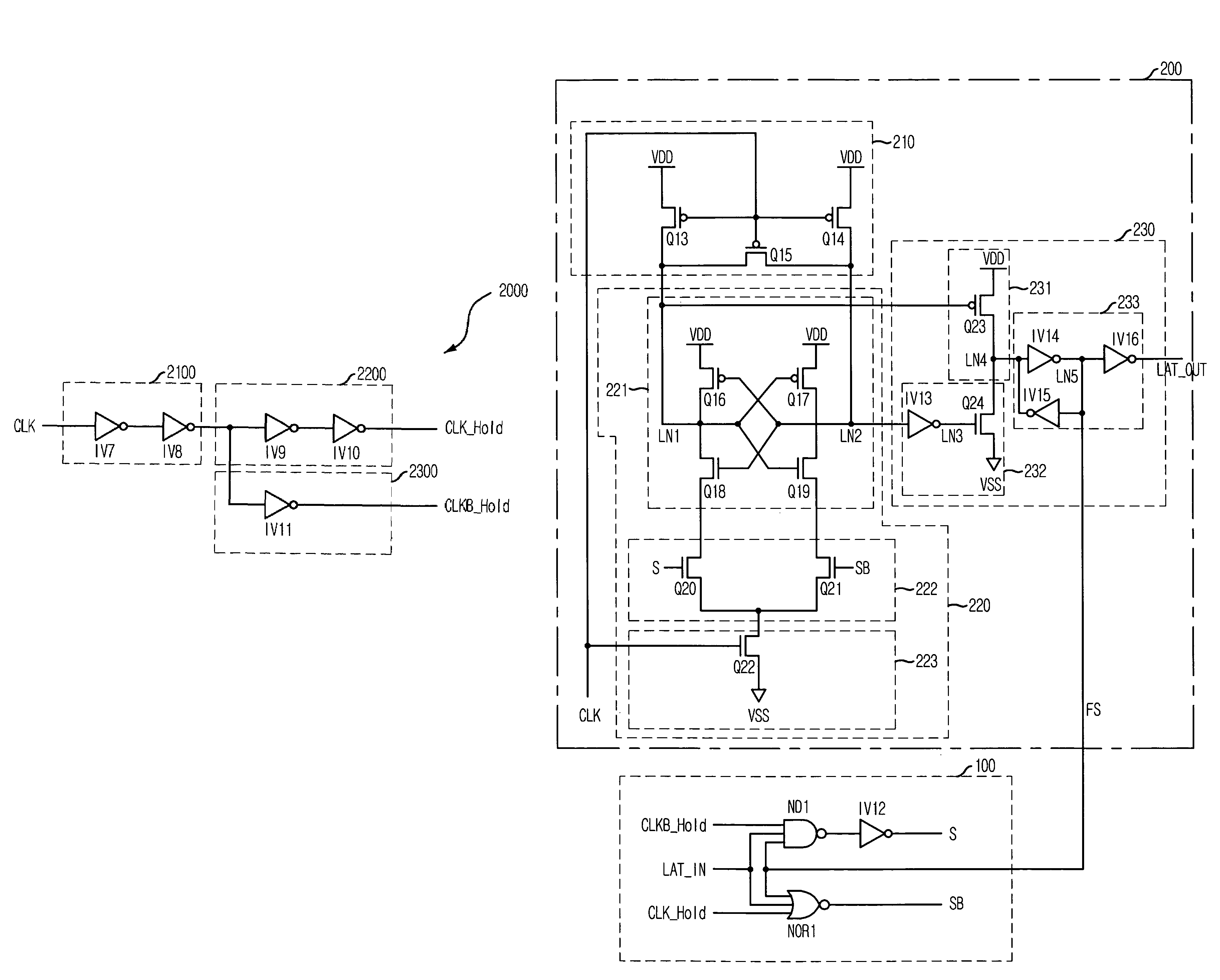 Data latch circuit of semiconductor device