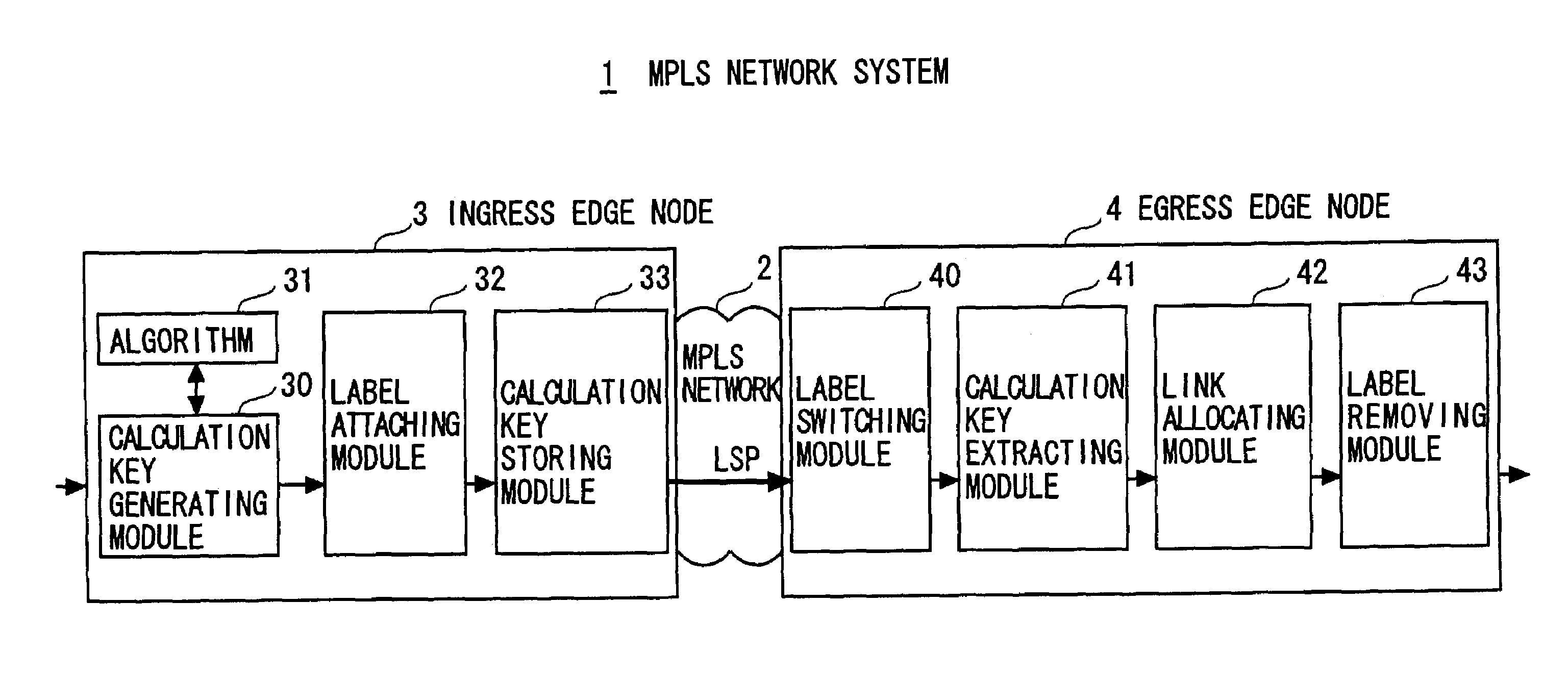 MPLS network system