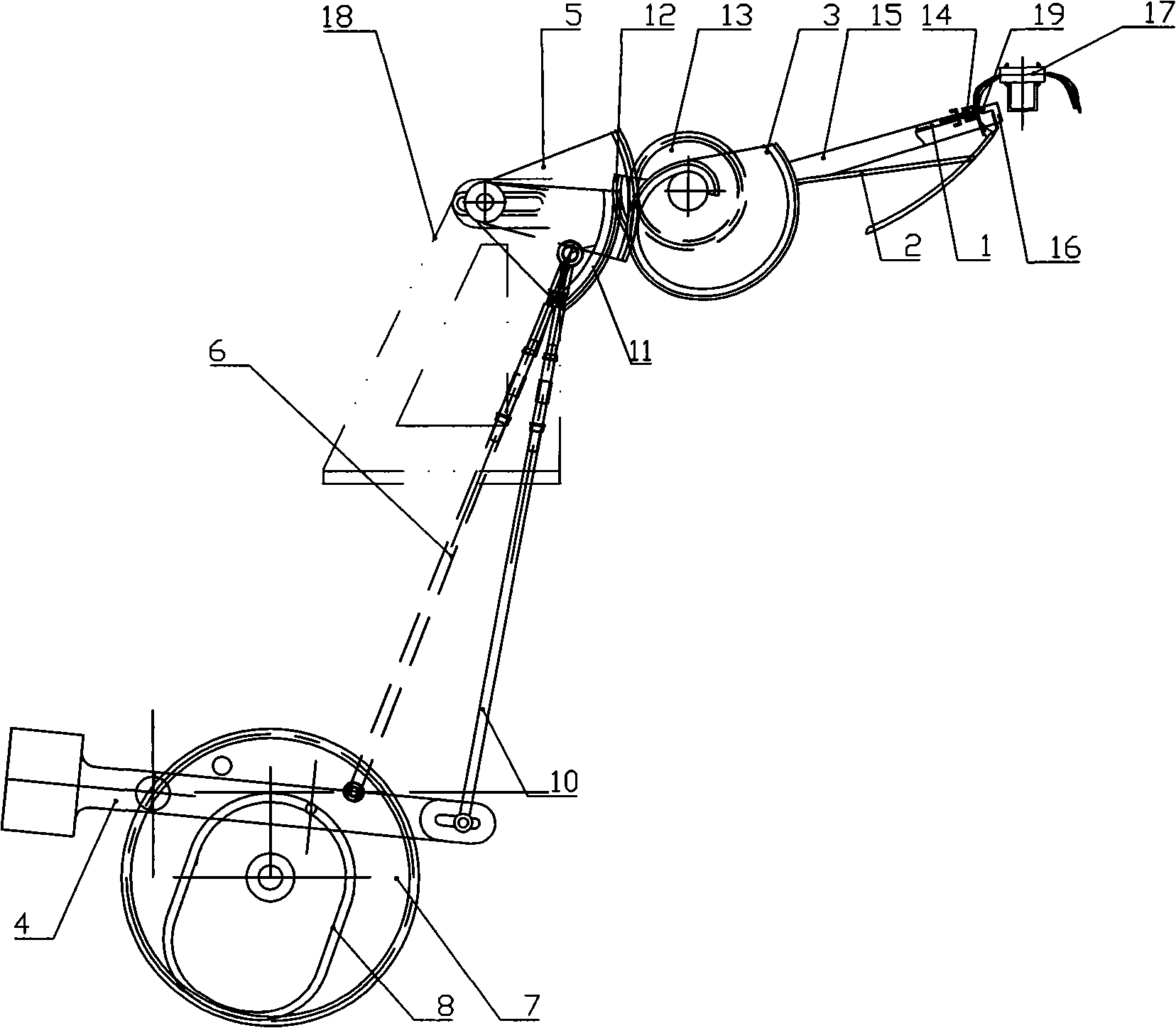 Linen spreading mechanism of mechanical arm