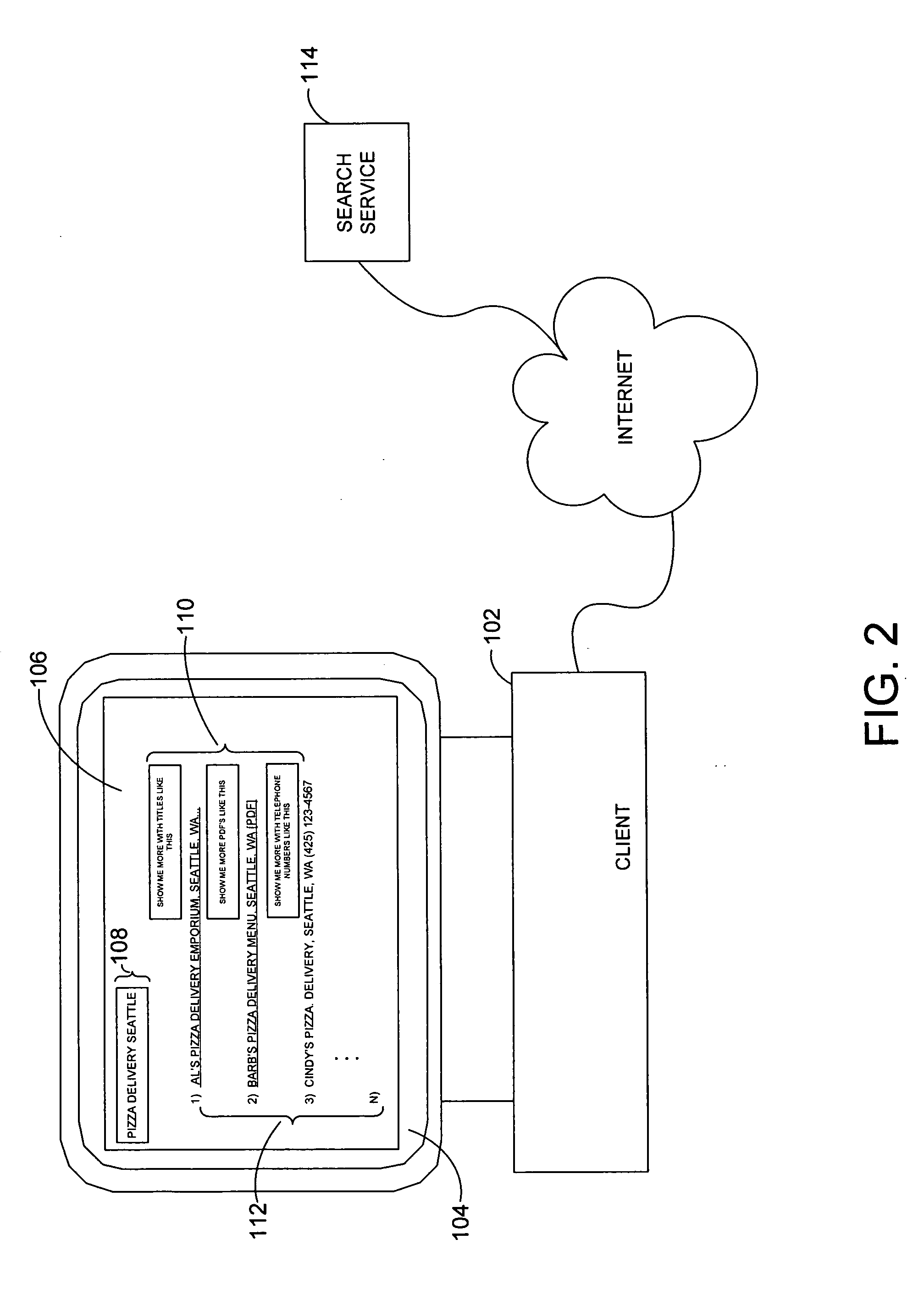 System and method for generating attribute-based selectable search extension