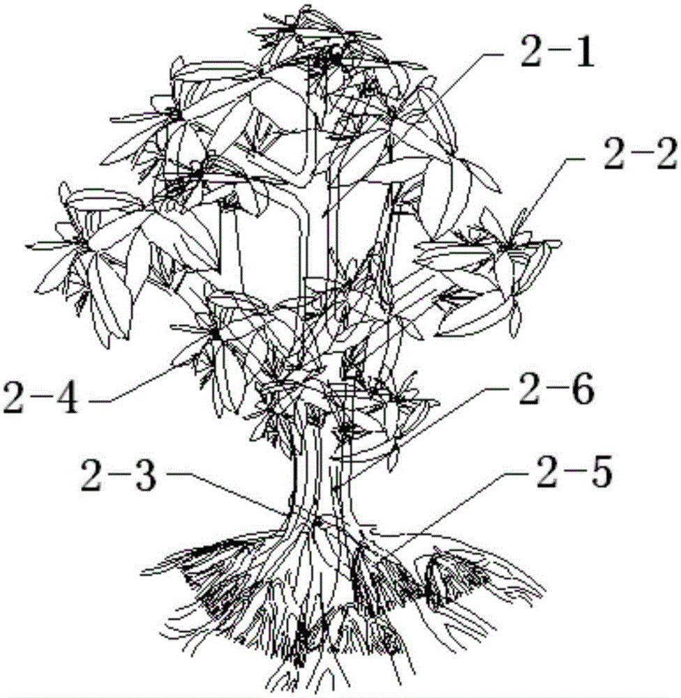 A modeling method to realize the stump of alpine rhododendron with many flowers