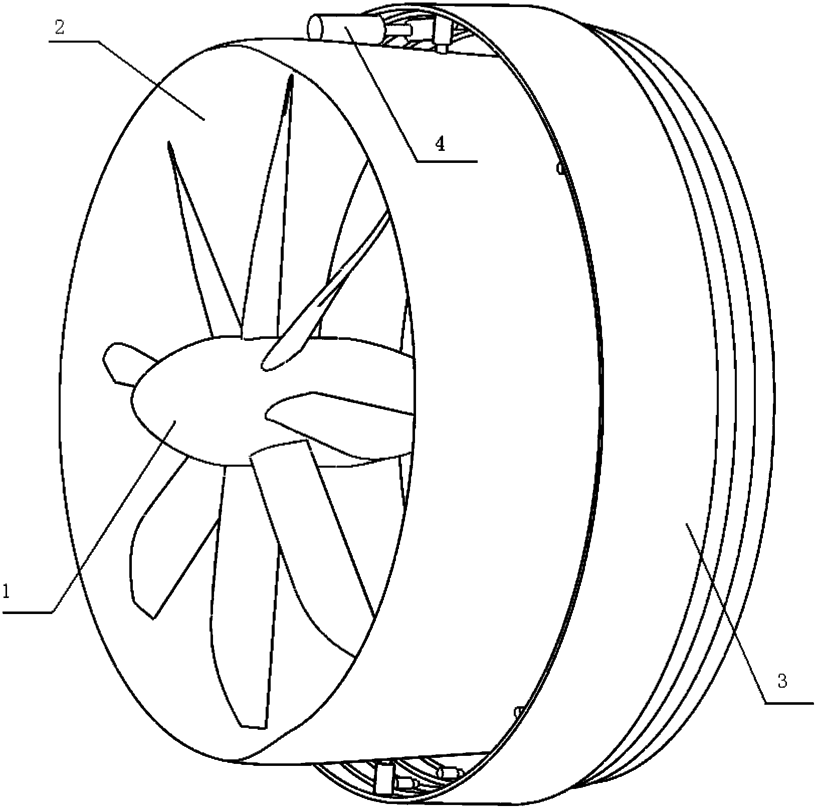 Thrust device capable of balancing reactive torque