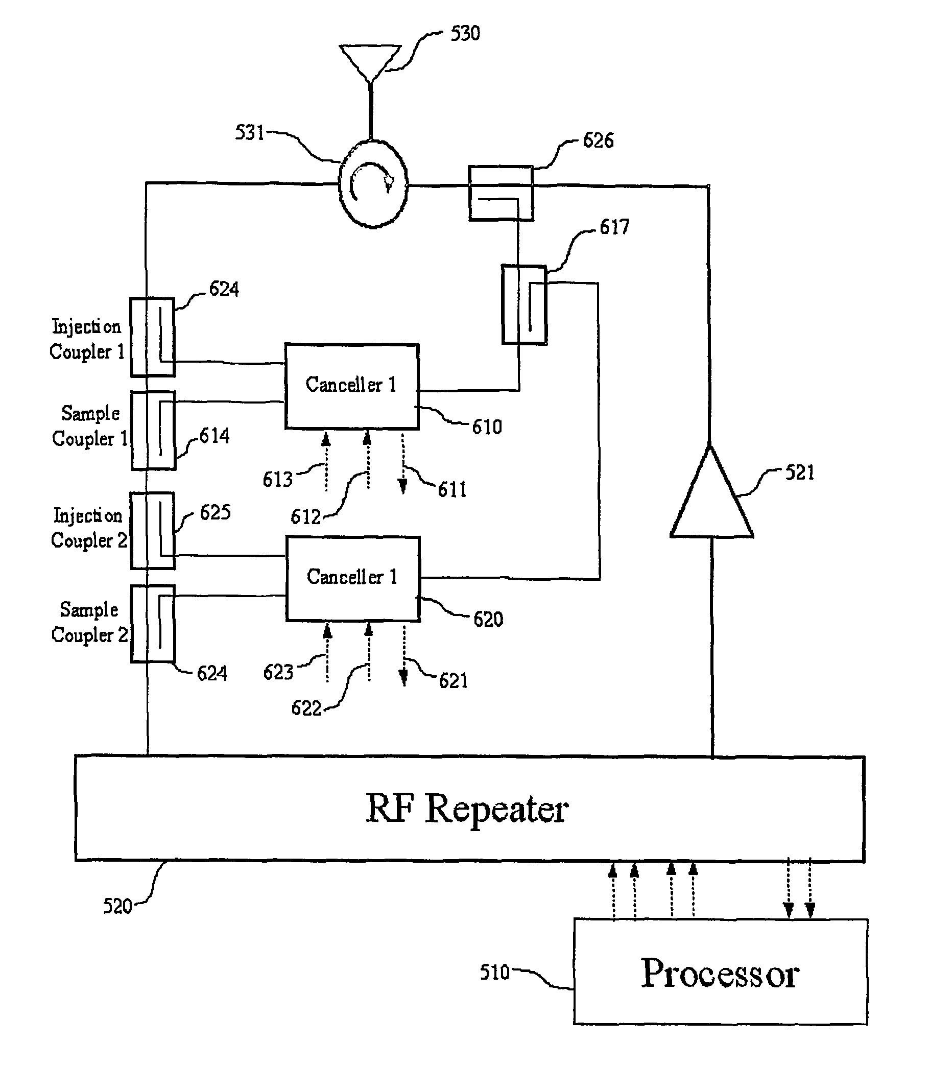 Transmission canceller for wireless local area network
