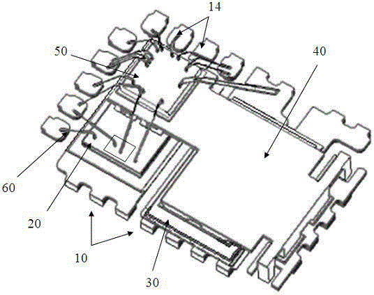 Multi-chip laminating type packaging structure and packaging method thereof