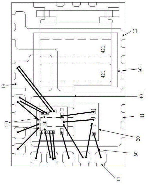 Multi-chip laminating type packaging structure and packaging method thereof
