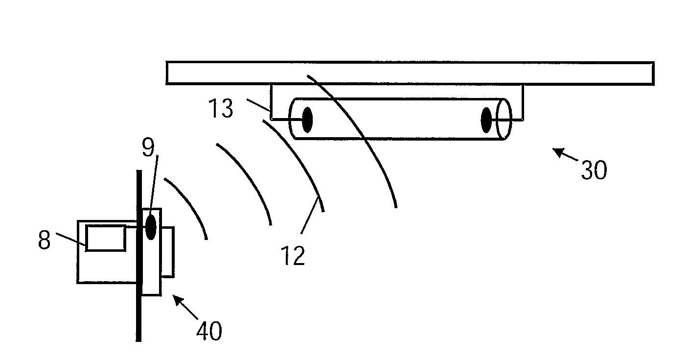 Antenna through the use of lamp electrodes