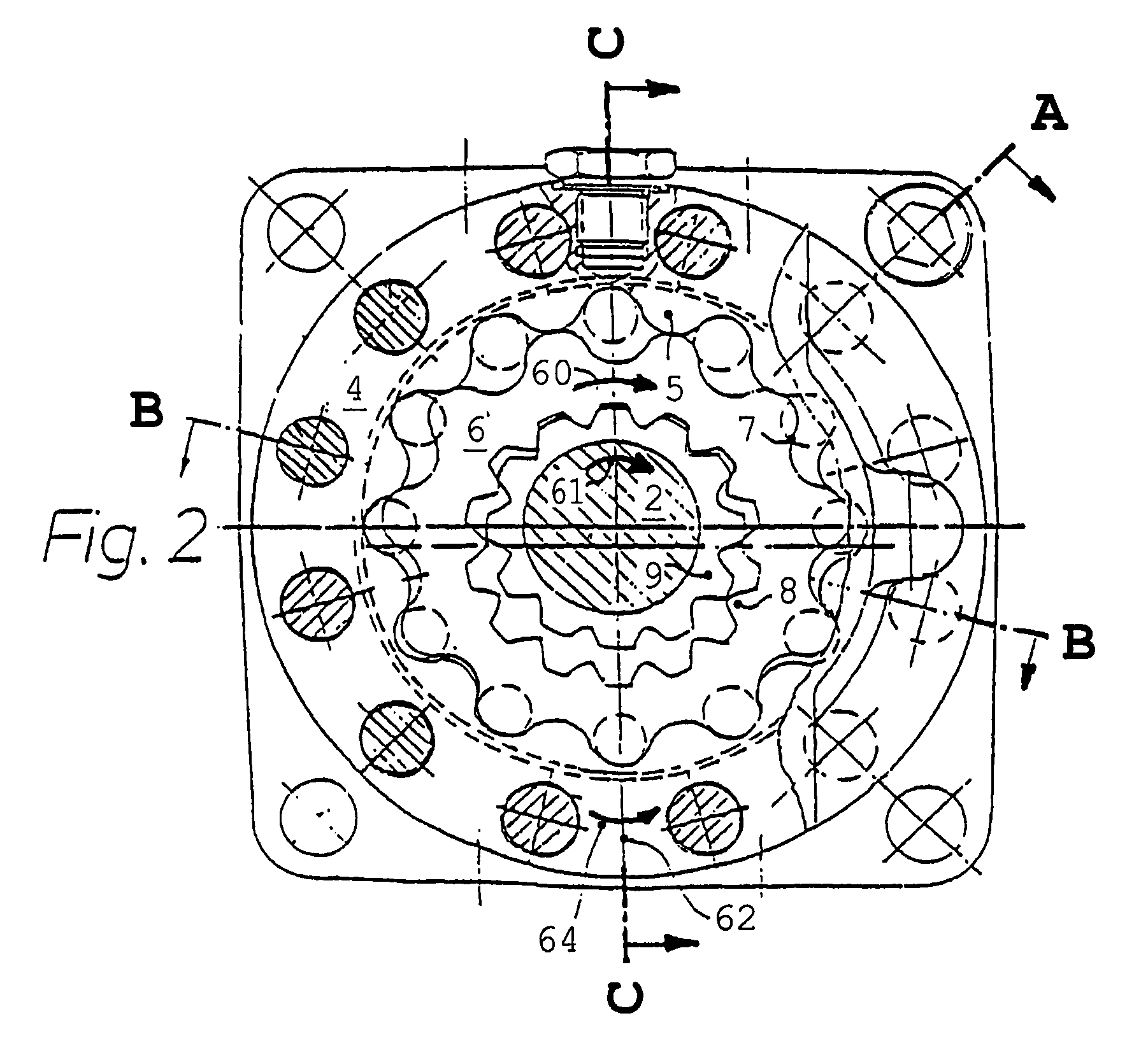 Hydrostatic rotary cylinder engine