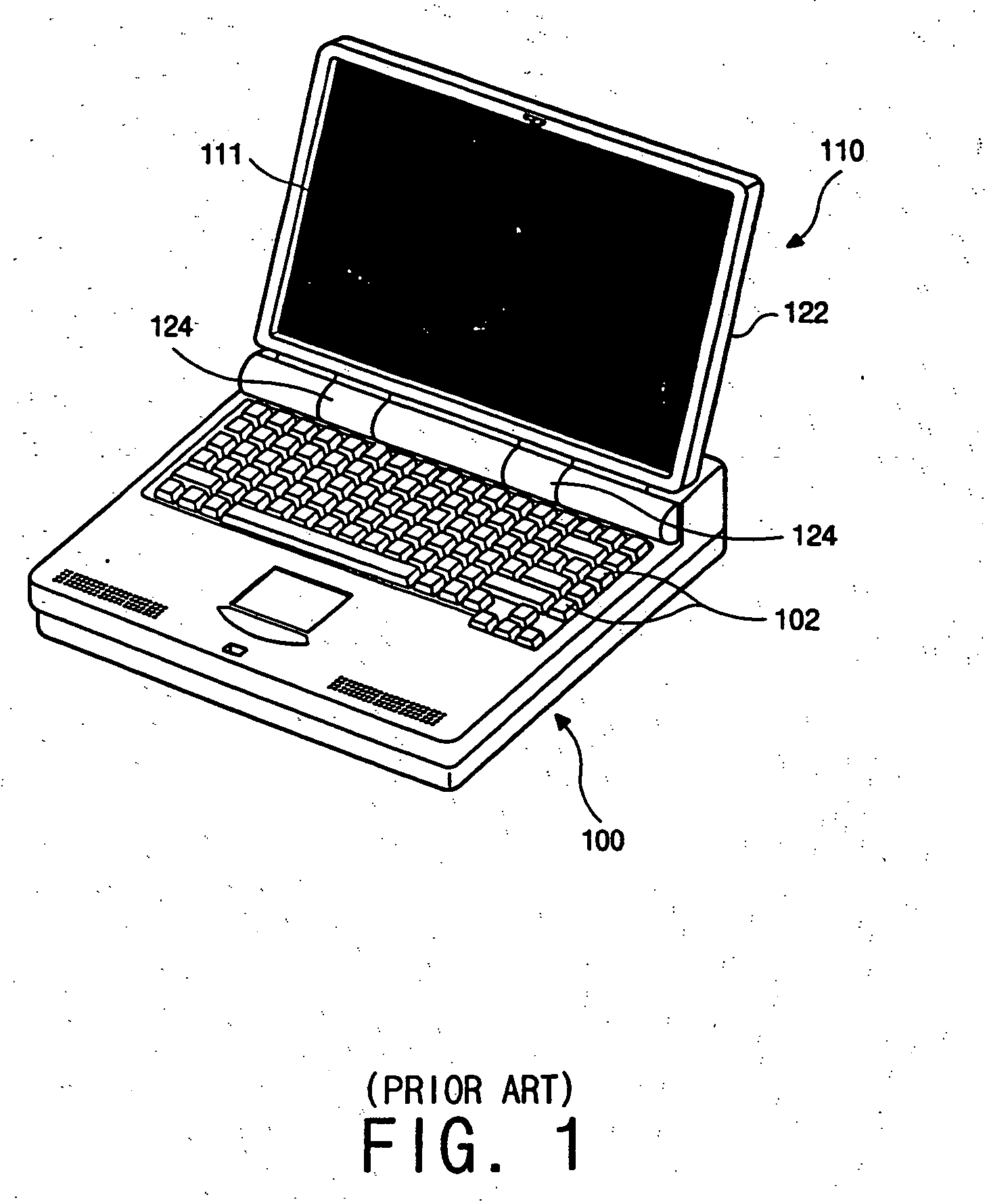 Portable computer and method for mounting a flat panel display device thereon