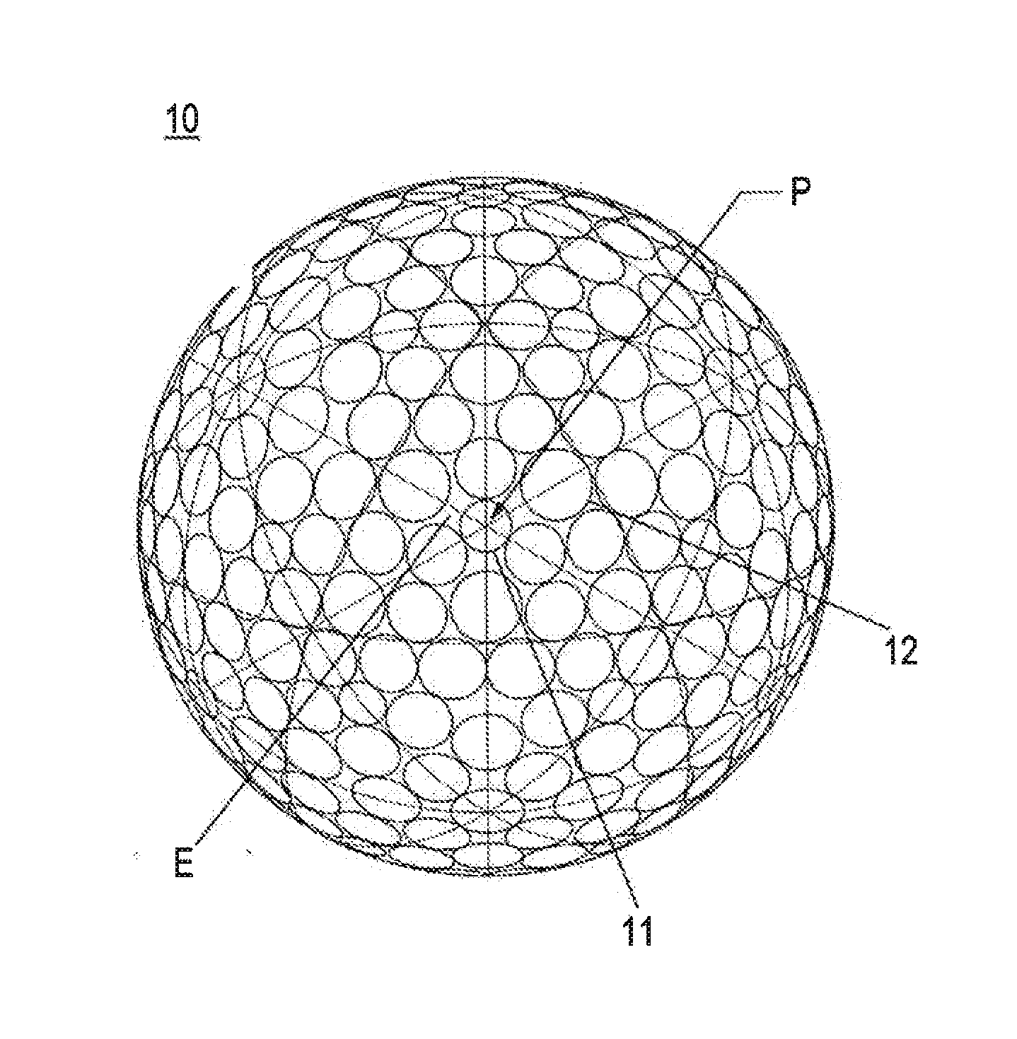 Dimple arrangement on the surface of a golf ball and the golf ball thereof