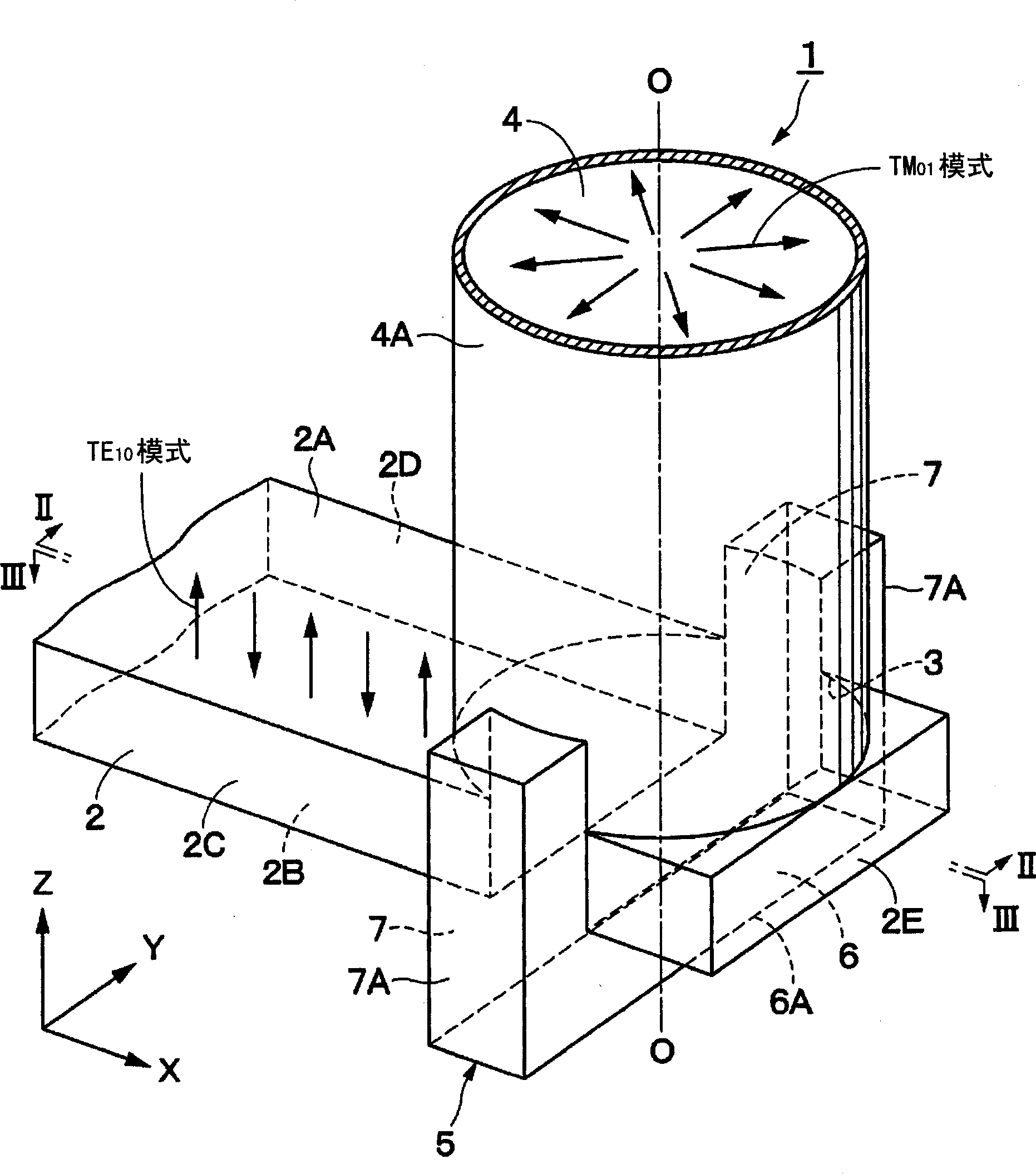 Waveguide conversion device, waveguide rotary joint, and antenna device